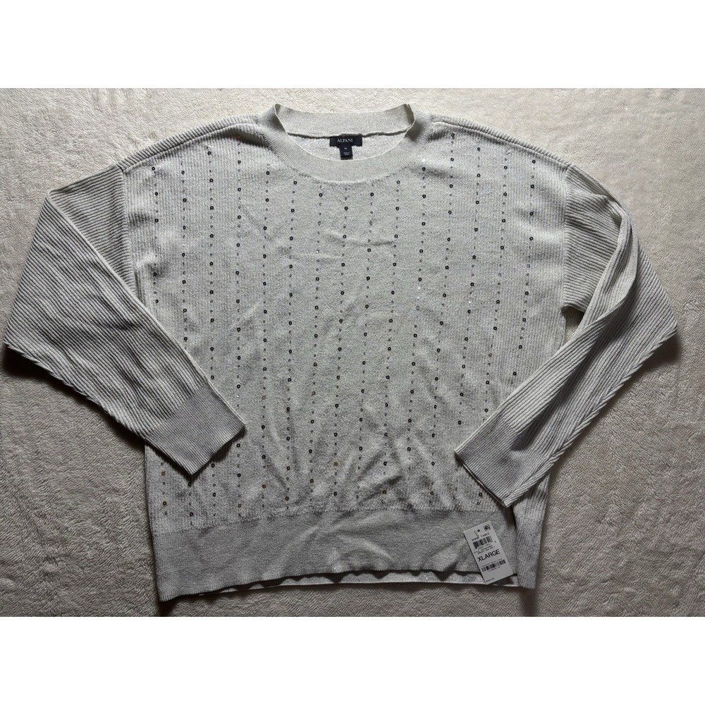 NEW Alfani Shine Bright Sea Salt Sweater Size XL NWT
